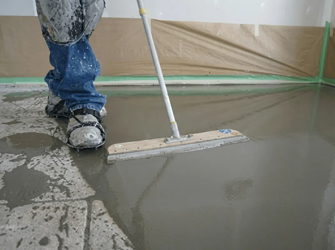 Uneven floor being professionally repaired in Bellevue, WA